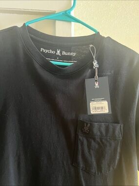 Psycho Bunny Black Short Sleeve Pocket Tee